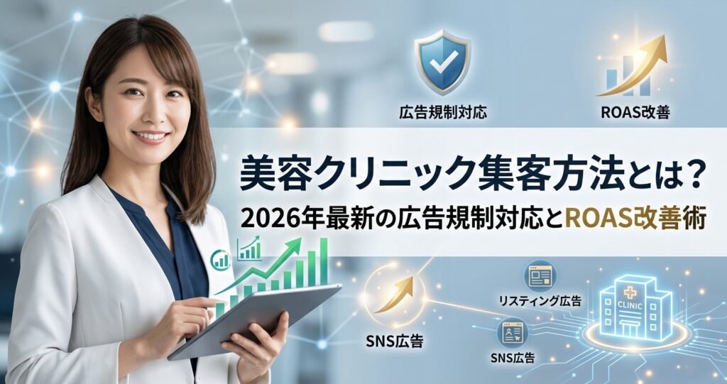 美容クリニック集客方法とは?2026年最新の広告規制対応とROAS改善術