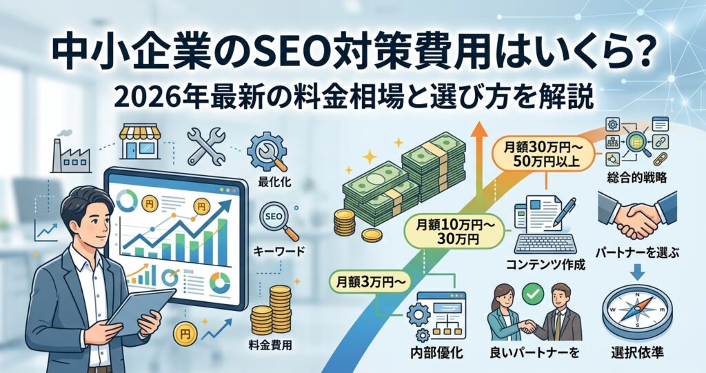 中小企業のSEO対策費用はいくら?2026年最新の料金相場と選び方を解説