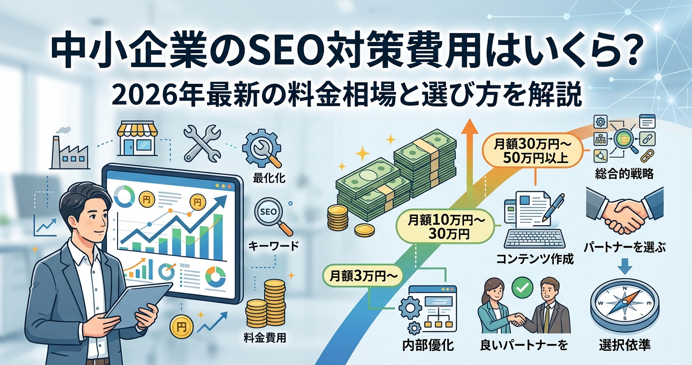 中小企業のSEO対策費用はいくら?2026年最新の料金相場と選び方を解説