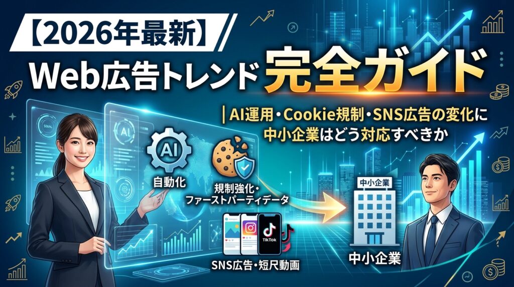 【2026年最新】Web広告トレンド完全ガイド|AI運用・Cookie規制・SNS広告の変化に中小企業はどう対応すべきか
