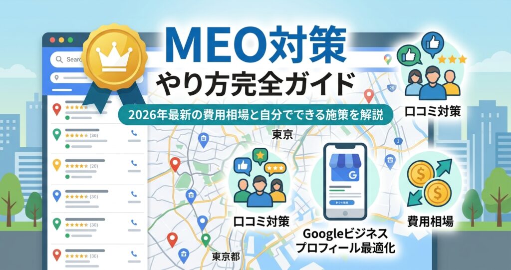 MEO対策のやり方完全ガイド|2026年最新の費用相場と自分でできる施策を解説