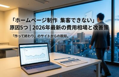 「ホームページ制作 集客できない」原因5つ|2026年最新の費用相場と改善策