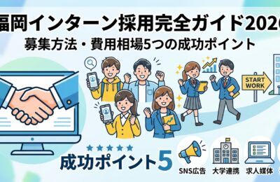 福岡インターン採用完全ガイド2026|募集方法・費用相場5つの成功ポイント