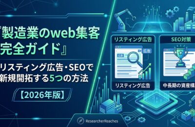 製造業のweb集客完全ガイド|リスティング広告・SEOで新規開拓する5つの方法【2026年版】