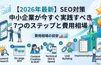 【2026年最新】SEO対策 中小企業が今すぐ実践すべき7つのステップと費用相場