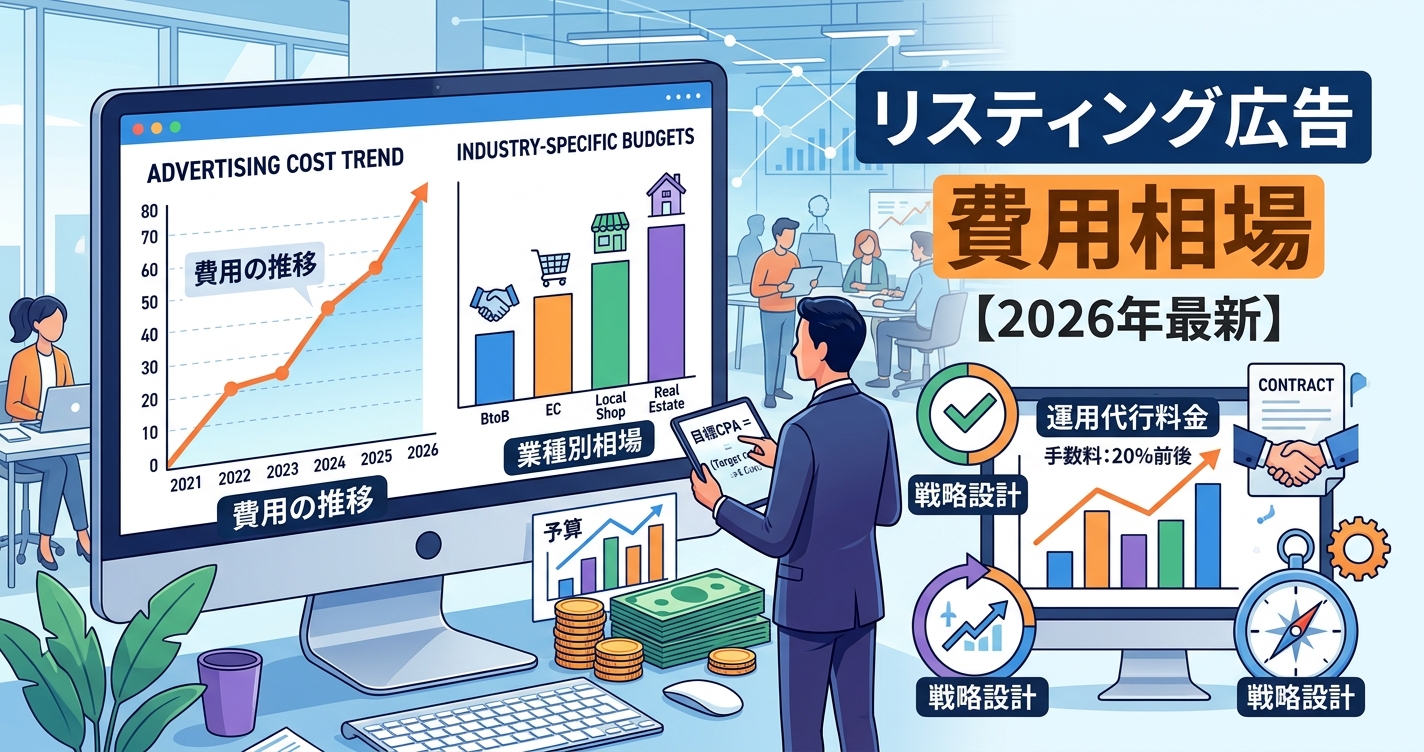 リスティング広告の費用相場【2026年最新】予算の決め方と運用代行料金を解説
