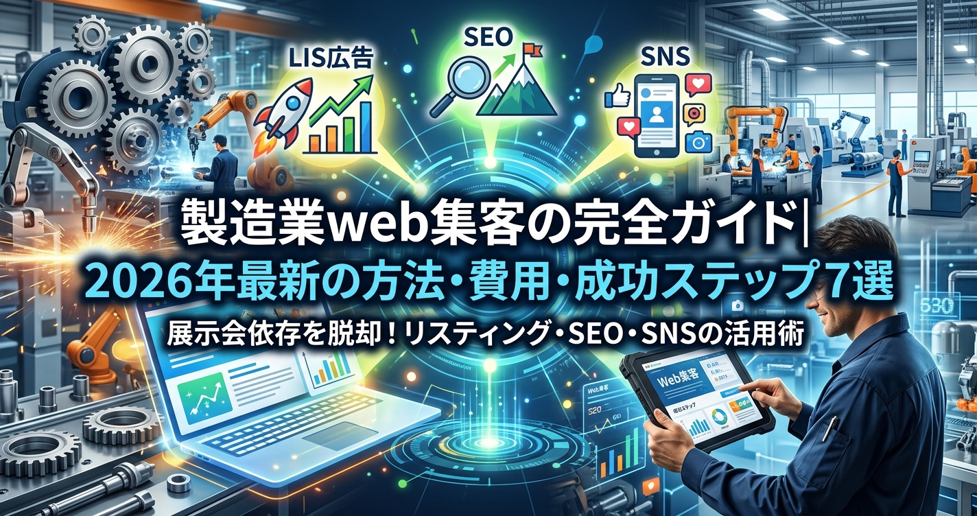 製造業web集客の完全ガイド|2026年最新の方法・費用・成功ステップ7選
