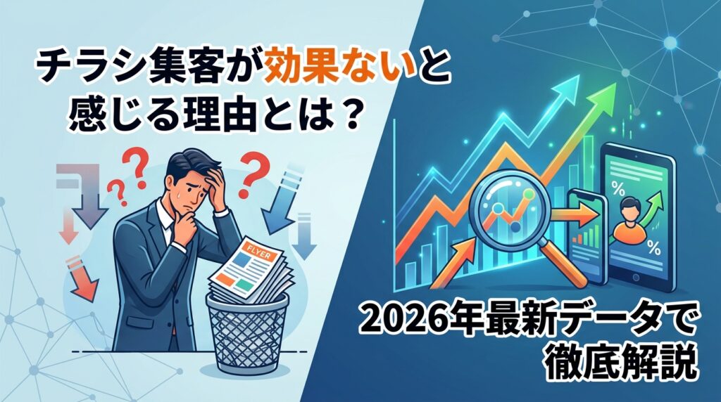 チラシ集客が効果ないと感じる理由とは?2026年最新データで徹底解説