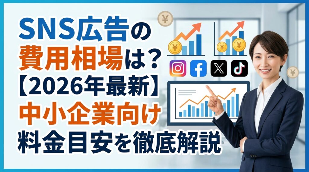 SNS広告の費用相場は?【2026年最新】中小企業向け料金目安を徹底解説