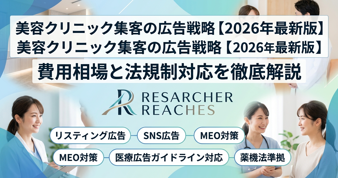 美容クリニック集客の広告戦略【2026年最新版】費用相場と法規制対応を徹底解説