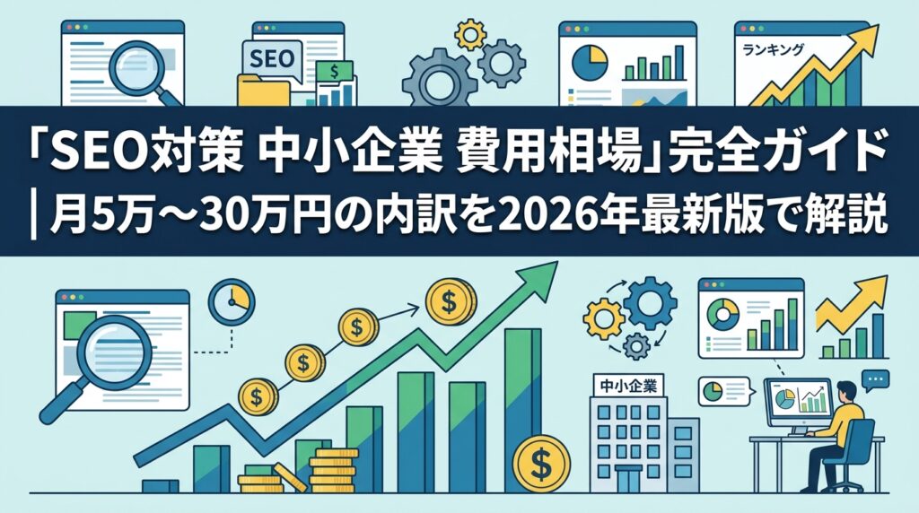「SEO対策 中小企業 費用相場」完全ガイド|月5万〜30万円の内訳を2026年最新版で解説