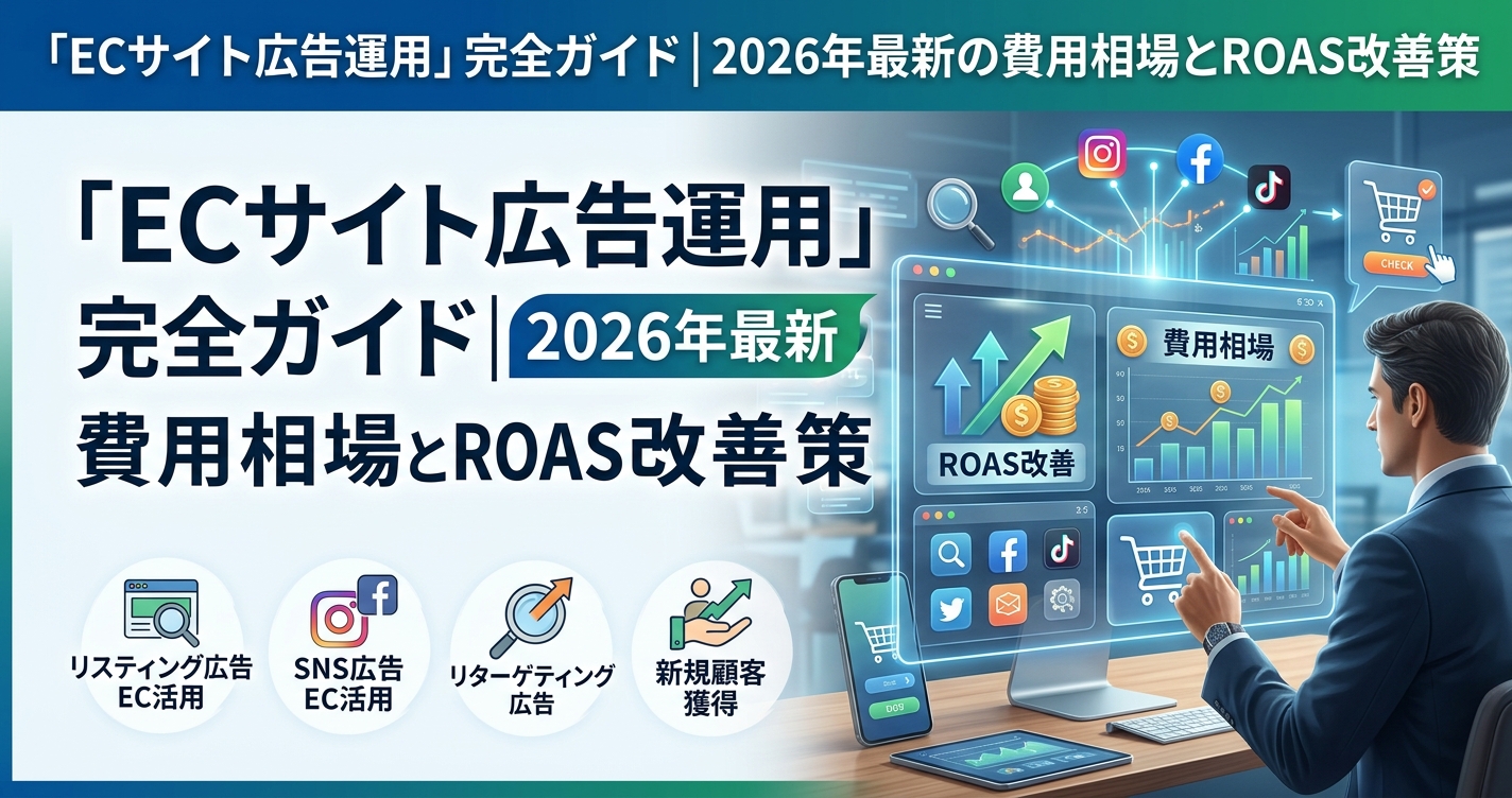 「ECサイト広告運用」完全ガイド|2026年最新の費用相場とROAS改善策