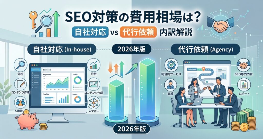 SEO対策の費用相場は?自社対応・代行依頼の内訳を2026年版で解説