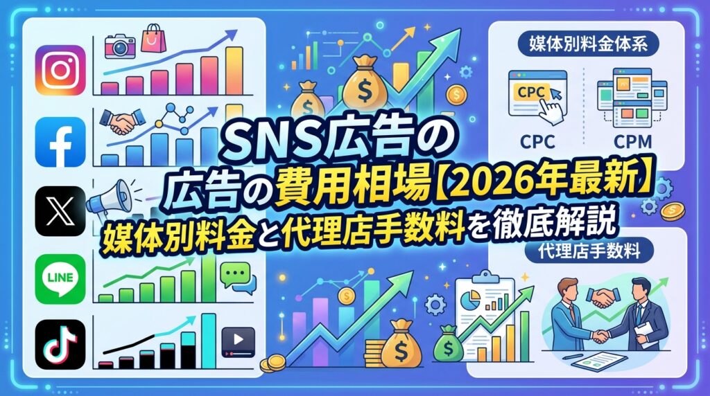 SNS広告の費用相場【2026年最新】媒体別料金と代理店手数料を徹底解説
