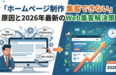 「ホームページ制作 集客できない」原因と2026年最新のWeb集客解決策
