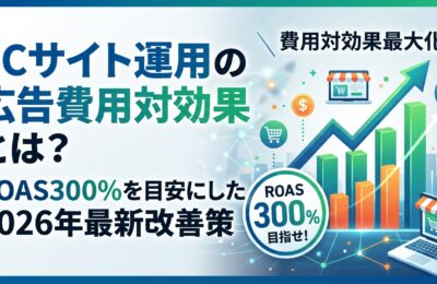 ECサイト運用の広告費用対効果とは?ROAS300%を目安にした2026年最新改善策
