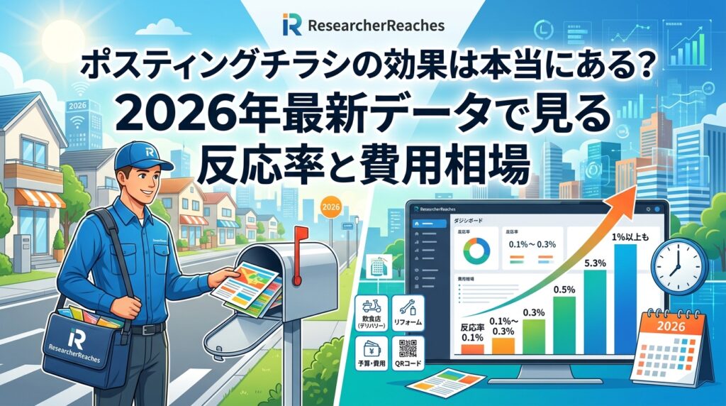 ポスティングチラシの効果は本当にある?2026年データで見る反応率と費用相場