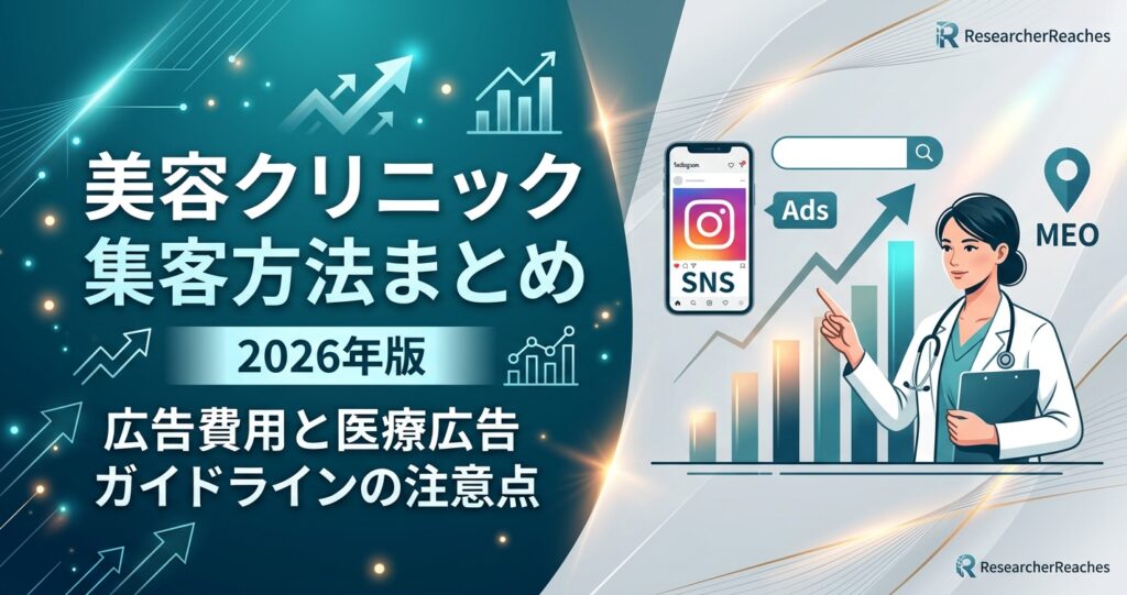 美容クリニック集客方法まとめ「2026年版」広告費用と医療広告ガイドラインの注意点