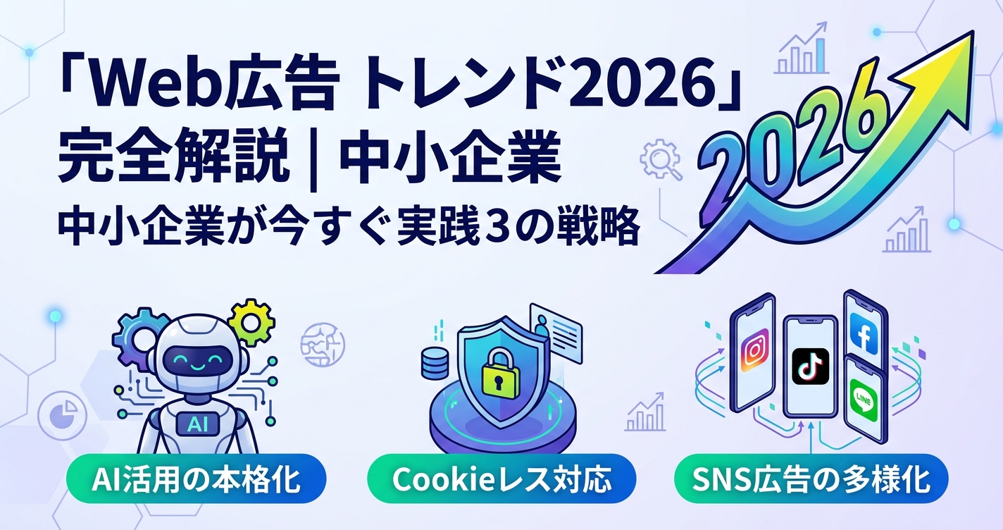 「Web広告 トレンド2026」完全解説|中小企業が今すぐ実践すべき3つの戦略
