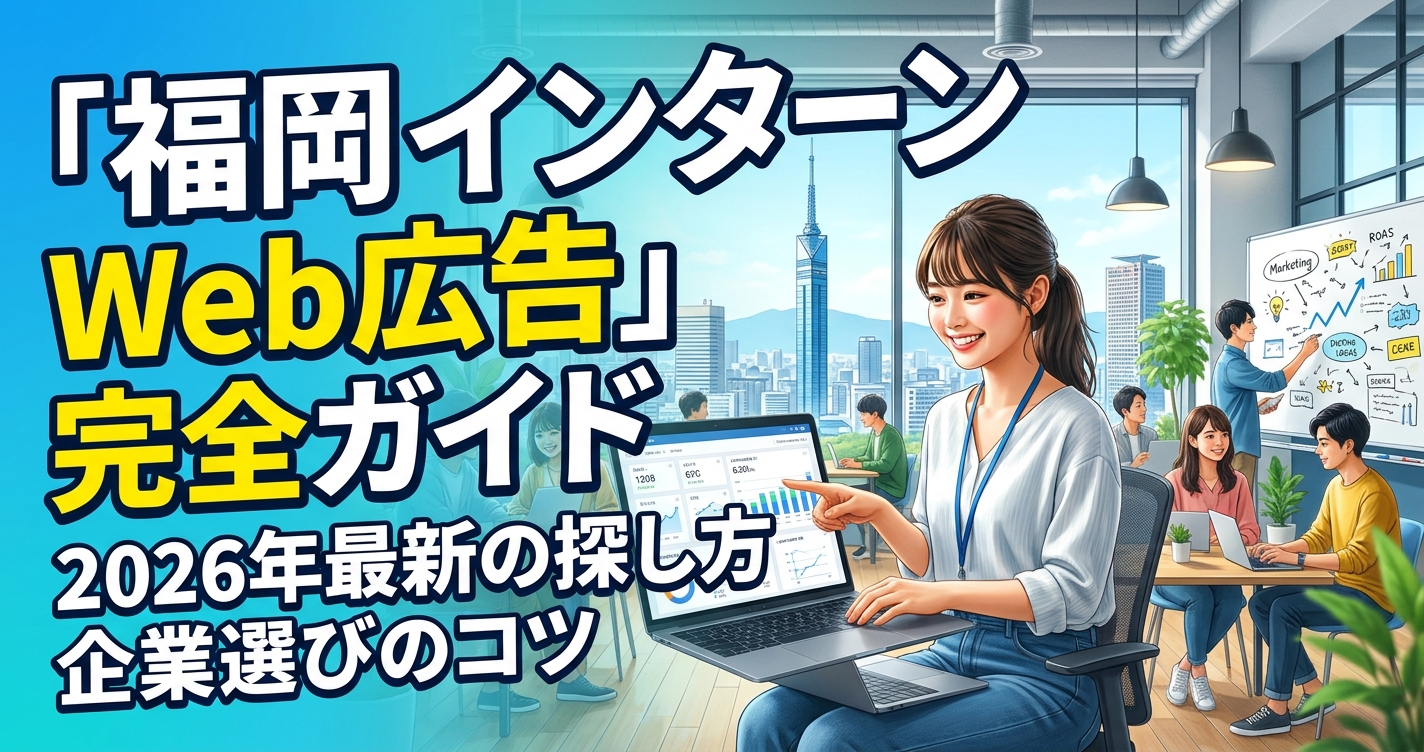 「福岡 インターン Web広告」完全ガイド|2026年最新の探し方と企業選びのコツ
