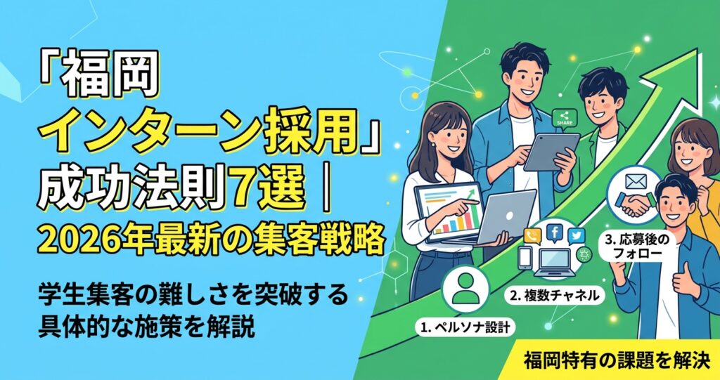 「福岡 インターン採用」成功法則7選|2026年最新の集客戦略