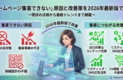 「ホームページ集客できない」原因と改善策を2026年最新版で解説
