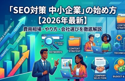 「SEO対策 中小企業」の始め方【2026年最新】費用相場・やり方・会社選びを徹底解説