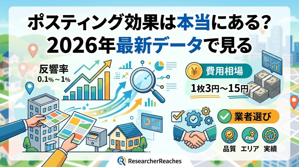 ポスティング効果は本当にある?2026年最新データで見る反響率・費用相場・業者選び