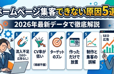 ホームページ集客できない原因5選!2026年最新データで徹底解説