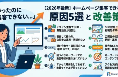 「ホームページ 作ったのに集客できない」原因5選と2026年最新の改善策