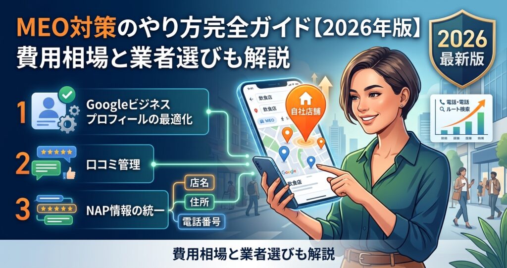 MEO対策のやり方完全ガイド【2026年版】費用相場と業者選びも解説