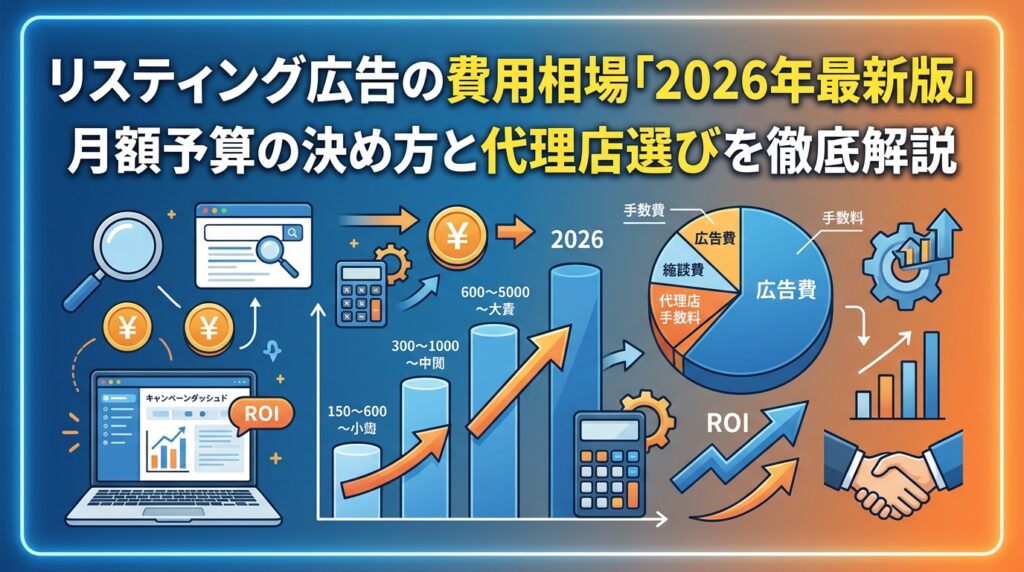 リスティング広告の費用相場「2026年最新版」月額予算の決め方と代理店選びを徹底解説