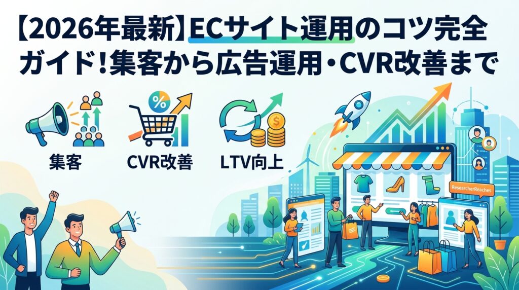 【2026年最新】ECサイト運用のコツ完全ガイド!集客から広告運用・CVR改善まで