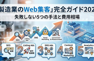「製造業のWeb集客」完全ガイド2026|失敗しない5つの手法と費用相場