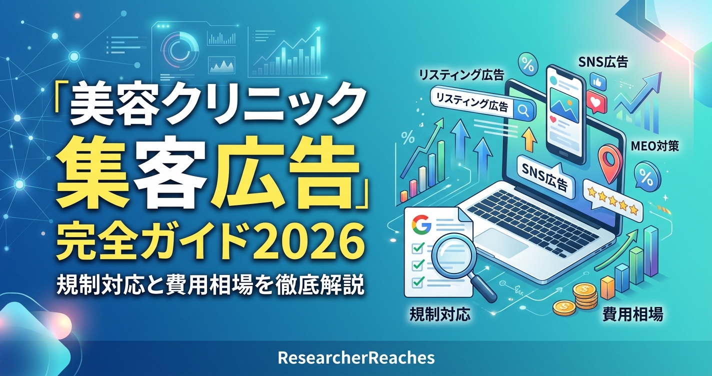 「美容クリニック 集客 広告」完全ガイド2026｜規制対応と費用相場を徹底解説