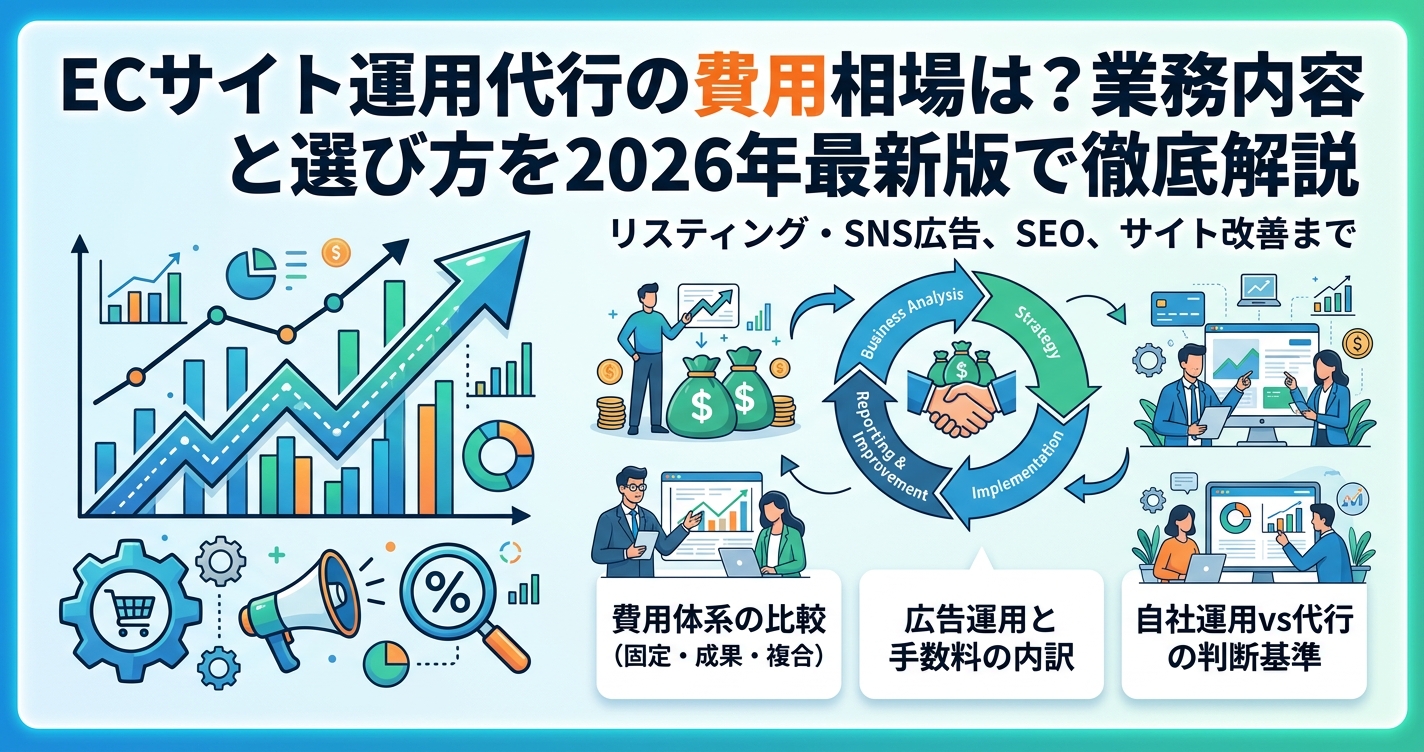ECサイト運用代行の費用相場は?業務内容と選び方を2026年最新版で徹底解説