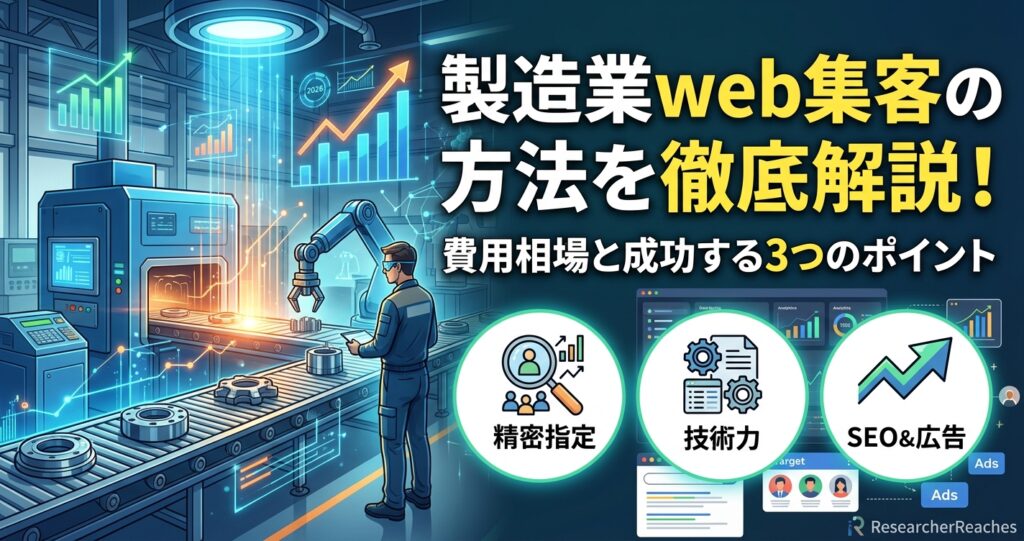 製造業web集客の方法を徹底解説！費用相場と成功する3つのポイント