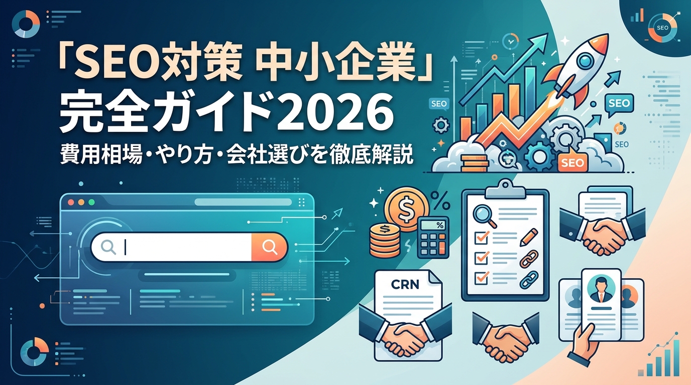 「SEO対策 中小企業」完全ガイド2026|費用相場・やり方・会社選びを徹底解説