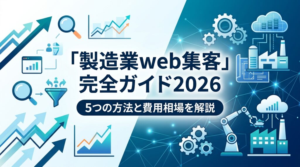 「製造業web集客」完全ガイド2026|5つの方法と費用相場を解説