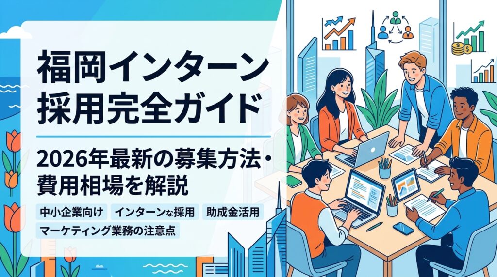 「福岡 インターン 採用」完全ガイド|2026年最新の募集方法・費用相場を解説