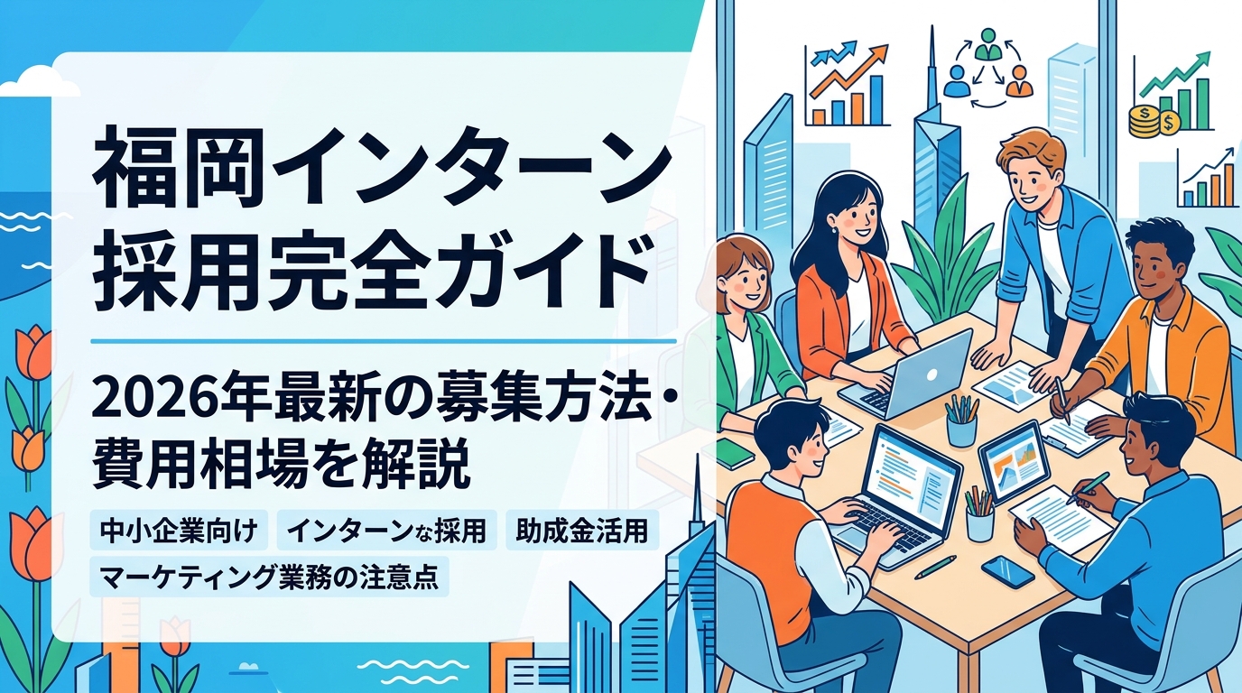 「福岡 インターン 採用」完全ガイド|2026年最新の募集方法・費用相場を解説