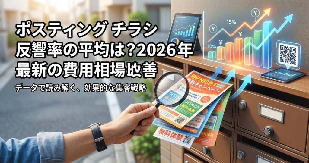 ポスティング チラシ 反響率の平均は?2026年最新の費用相場と改善策