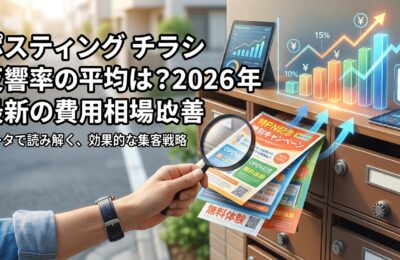 ポスティング チラシ 反響率の平均は?2026年最新の費用相場と改善策